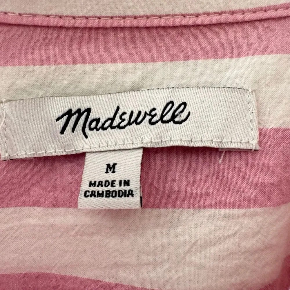 Madewell Pink and White Stripe Button-Down Shirt - Picture 7 of 13